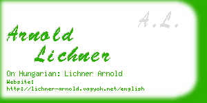 arnold lichner business card